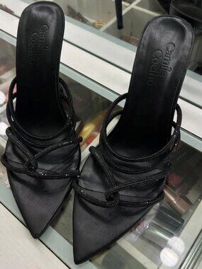 Camila Coelho Black Kitten Heels